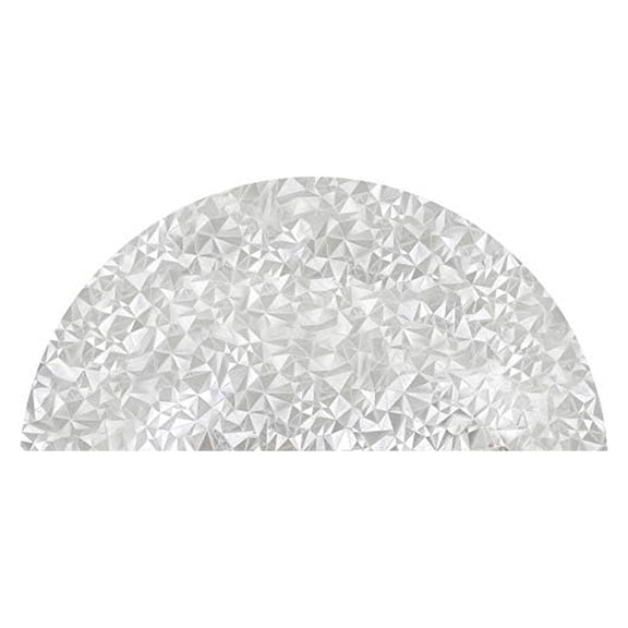 Precut Pattern Texture Arched Window Film Shade, Self Adhesive Static Cling, 22 inches Diameter