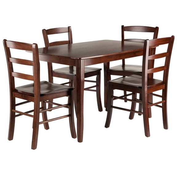 Winsome Wood Inglewood 5-PC Dining Set, Table & 4 Ladderback Chairs
