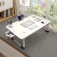thumbnail image 4 of Clearance Sale - Laptop Lap Desk, Foldable Laptop Tray with Storage Drawer and Cup Holder, Laptop Bed Tray Table, Desk Stand for Bed Lap Tray Portable Standing Table for Bed Couch Floor, 4 of 6