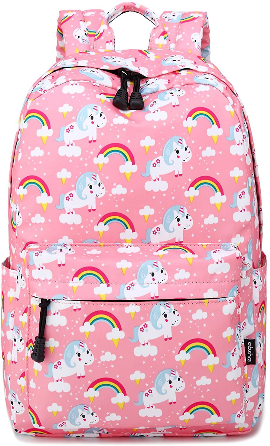 Cute Love Unicorn Zipper Canvas Backpack 14 Inch