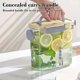 thumbnail image 5 of Dispensador de bebidas de gran capacidad | Jarra de té frío | Jarra de plástico para bebidas con asa | Botella de agua de frutas multiusos a prueba de fugas | 2L | Escala transparente | 22x19x12cm |, 5 of 6