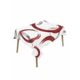 thumbnail image 2 of Red Grey Tablecloth Rectangle Table Cloth 60x84, Waterproof Tablecloth Outdoor Table Cloth, Geometric Circle Modern Abstract Simple Art Washable Table Cover for Kitchen Dinning Party, 2 of 8