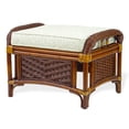thumbnail image 3 of SK New Interiors Alexa Living Armchair w/Ottoman Dark Walnut Color Natural Rattan Wicker Handmade Design with Cushion, 3 of 13