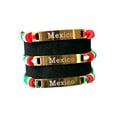 thumbnail image 2 of Mexico Country Name Plaque Bracelet – Adjustable Unisex Wristband for Men and Women - 12Pcs, 2 of 2