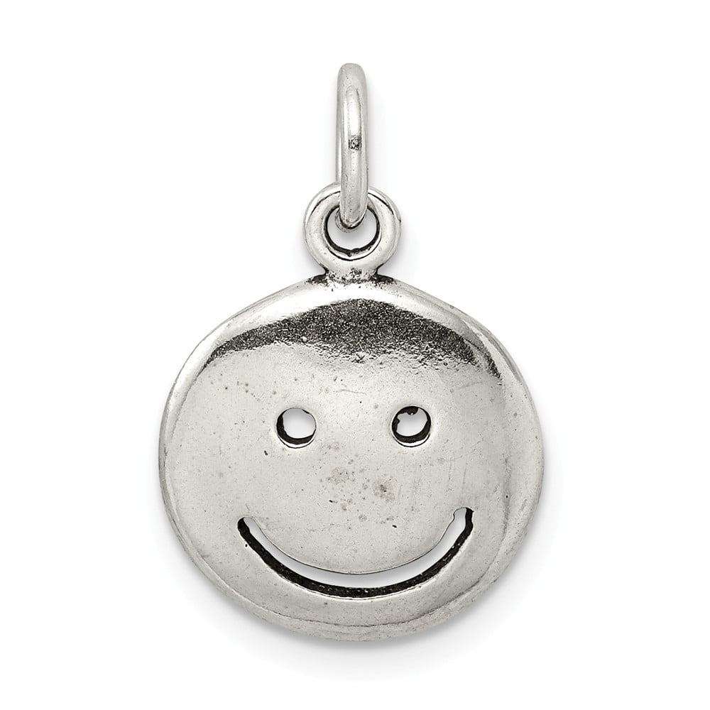 Details about   .925 Sterling Silver Antiqued Smiley Face Charm Pendant MSRP $23 