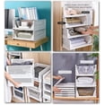 thumbnail image 4 of Stackable Clothes Storage Basket Sliding Organizer Wardrobe Drawer Shelf Diy Container (White), 4 of 5