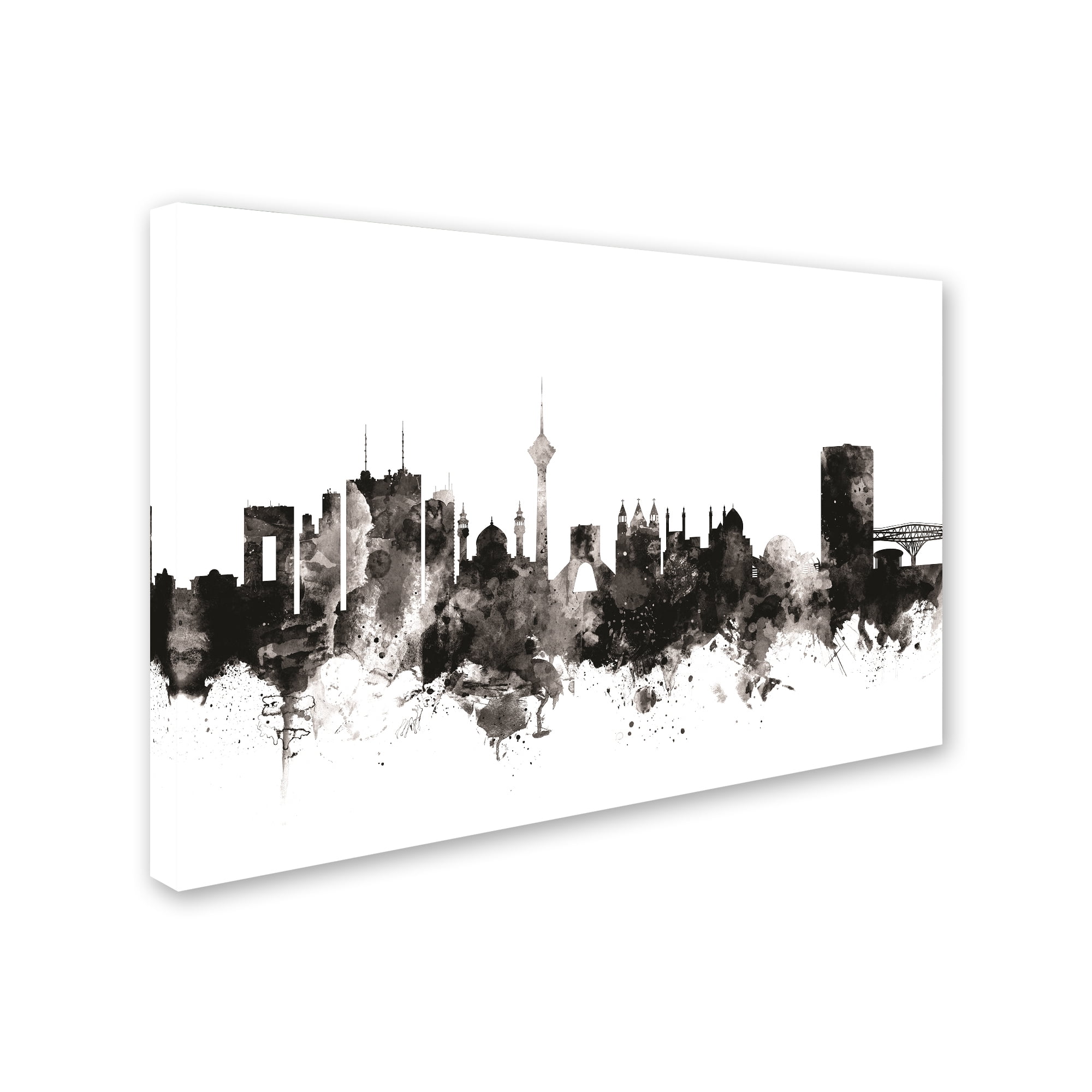 Trademark Fine Art 'Tehran Iran Skyline I' Canvas Art by Michael Tompsett