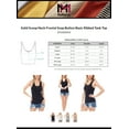 thumbnail image 2 of MixMatchy Women's Solid Scoop Neck Frontal Snap Button Basic Ribbed Tank Top, 2 of 6