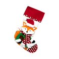 thumbnail image 3 of Apeya Cute Christmas Stocking 3D Plush Character Fox Penguin Santa Reindeer Red Cuff Fireplace Hanging Holiday Decor Family Gift Home Decoration, 3 of 5