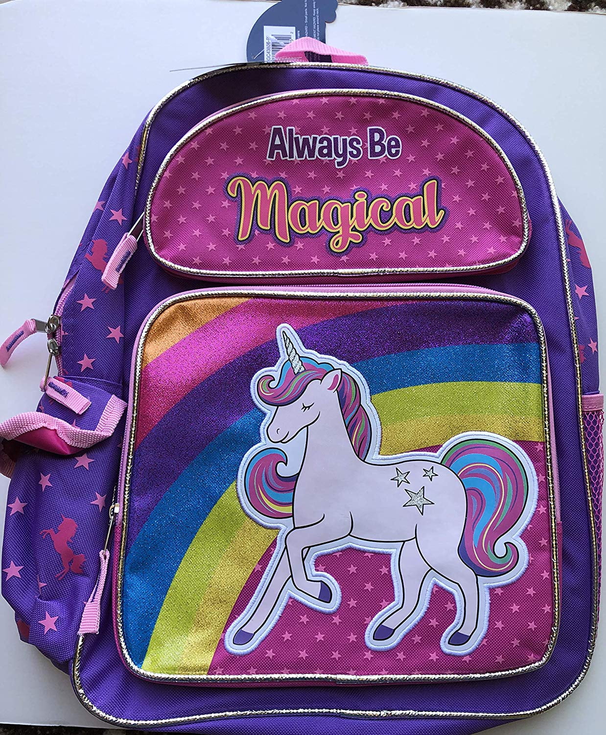 Backpack Unicorn Always Be Magical Purple and Pink New 202952