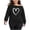 Black, variant on Women's Plus Size Tops off One Shoulder Long Sleeve Heart Printed Pullover Tunic Tops Casual Graphic Tees Loose Fit Blouses