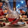 thumbnail image 3 of Crystal Red Wine Decanter Set - 360 °   Rotating Aerator Carafe, 1.5L Hand-Blown Glass with Gift Box for Wine Lovers, 3 of 6