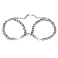 thumbnail image 2 of Happy date Magnetic Couple Bracelets Set Heart Magnetic Bracelets For Couples Stainless Steel Couple Bracelets Cuban Chain Bracelets, 2 of 7