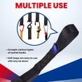 thumbnail image 5 of MOCA 6-Pack Soft Loop Tie Down Straps 4,000 Load Capacity & 12,000 Lbs Breaking Strength 1.6 x 17 inches Heavy Duty Tie Down Straps for Securing ATV, UTV, Motorcycles, Scooters & Dirt Bikes(Black), 5 of 8
