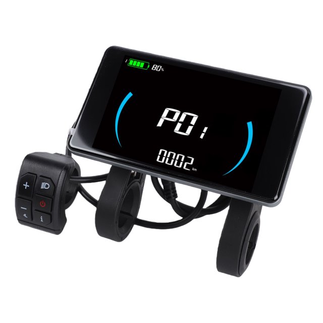 Pantalla Bicicleta Eléctrica Pantalla LCD Pantalla De Velocidad Y Nivel De Batería Panel De Control De Scooter Eléctrico Con Tarjeta NFC Cable Impermeabilizante Cabeza Macho 5P
