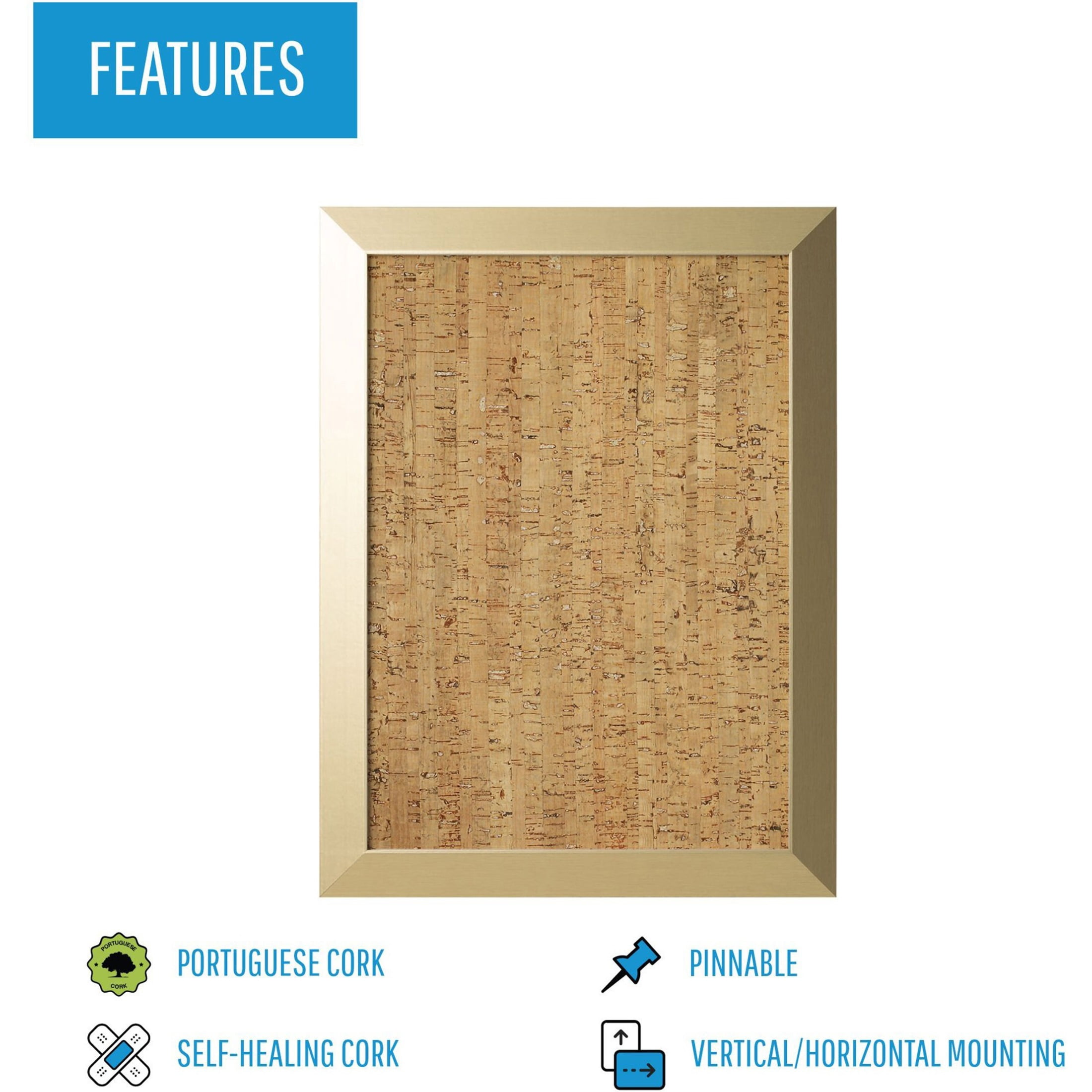 MasterVision MDF Framed Cork Board