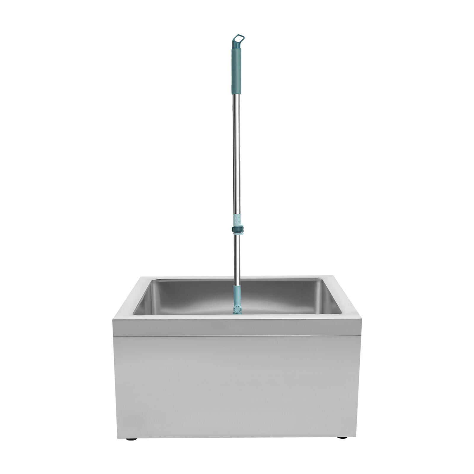 Single Bowl Commercial Sink, Restaurant Kitchen Sink Silver 304 Stainless Steel Free Standing Utility Sink