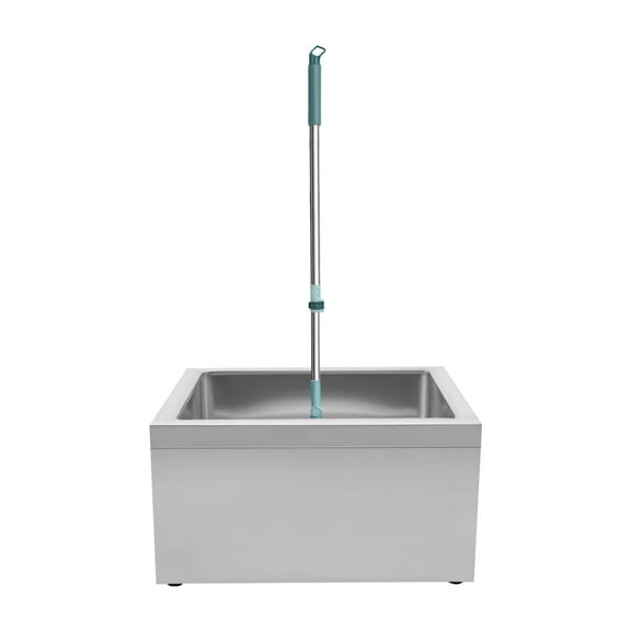TFCFL 22"L x 19"W x 12"H Stainless Steel Mop Sink Utility Floor Mount Mop Basin Commercial Kitchen Sink Silver