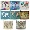 thumbnail image 4 of 51.2×59" Vintage World Map Tapestry Watercolor Tapestry Abstract Map Tapestry Wall Hanging Colorful Globe Tapestry Stylish Painting Map Tapestry for Living Room Dorm Wall Decor, 4 of 7