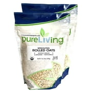Pure Living Organic Sprouted Rolled Oats - 16 Ounce (Pack of 2) - Rich in protein and fiber