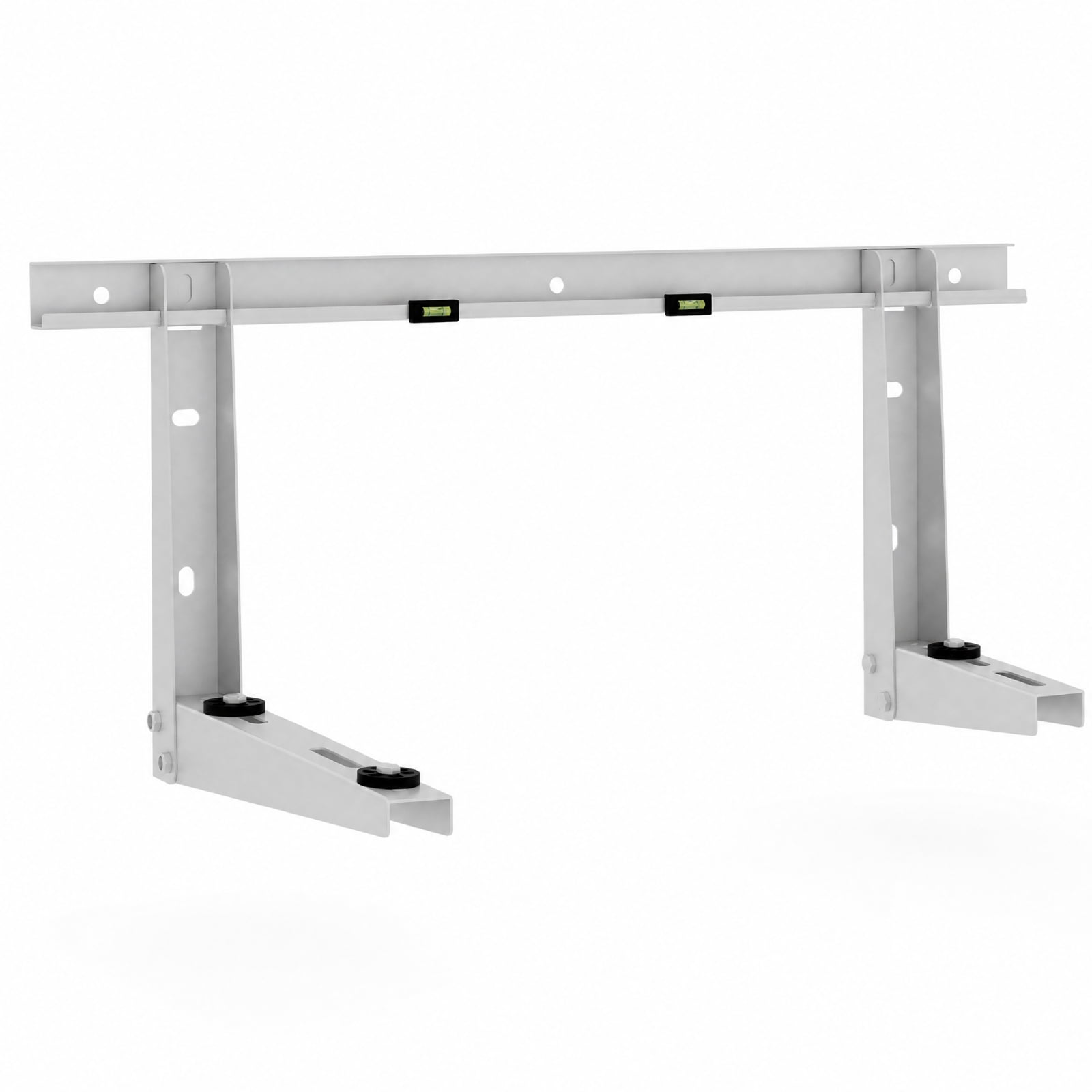 RUIE Mini Split Wall Mounting Bracket for 6000-12000 BTU Ductless AC, Universal Heat Pump Support with Anti-Vibration Dampers & 440 lbs Capacity, Zinc-Coated Steel AC Bracket, Silver