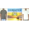 Hang Ten Men's 2 Pack Short Sleeve UPF50+ Stretch Sun T-Shirt, Gray/White Medium