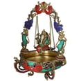 thumbnail image 2 of Exotic India Ganesha Swing Urli - Brass Statue, 2 of 2