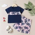 thumbnail image 2 of Otqutp Baby Fashion Bodysuits Toddler Boys Short Sleeve Floral Prints T Shirt Pullover Tops Shorts Kids Summer Outfits for 1 to 5 Years, 2 of 6