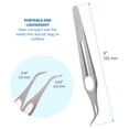 thumbnail image 3 of The Beadsmith Angled Precision Tweezer – Multipurpose Tool w/ Curved Tip & Cushion Grip, 6 Inches, 3 of 8