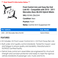 thumbnail image 2 of Front Control Arm and Sway Bar End Link Kit - Compatible with 2010 - 2011 Mercedes-Benz ML450 Hybrid 4Matic, 2 of 2