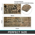 thumbnail image 3 of Kitchen Rules Kitchen Rugs Sets of 2, Boho Brown Vintage Farmhouse Home Kitchen Rugs and Mats, Washable Non Skid Absorbent Microfiber Kitchen Floor Decor Mat 17"x 47"+17"x 30", 3 of 6