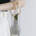 thumbnail image 1 of Shiny Diamond Rhinestones Wine Bag Elastic Net Sturdy Handle Wedding Gifts, 1 of 4