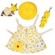 thumbnail image 1 of Small Animal Clothes Set Cute Banana Pattern Harness Leash Mini Hat Bag Rabbit Brooch for Guinea Pig Ferret, 1 of 4