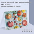 thumbnail image 3 of Yayeee Toggle Light Switch Wall Plate 3-Gang 6.37"x4.48" Decorative Outlet Cover, Yellow Tomatoes, 3 of 7