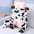 thumbnail image 5 of Almohada de peluche de vaca, lindos animales de peluche de vaca, juguetes de animales de granja de peluche, almohada de vaca de peluche manchada en blanco y negro, adecuada para niños, 5 of 5