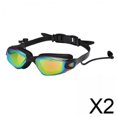 thumbnail image 1 of 2 Gafas De Natación Con Protección , Tapones Para Los Oídos Antivaho, Gafas De Natación Negras, 1 of 8