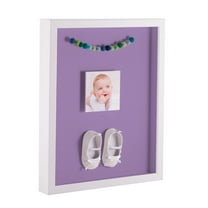 ArtToFrames 18x36 Inch Shadow Box Picture Frame, with a Satin White 1 Wide Shadowbox frame and Lavender Mist Mat Backing (4655)