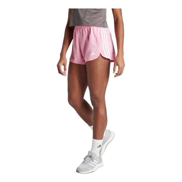 Short adidas Mujer Pacer 3 Franjas High Rosa Entrenamiento rosa XL