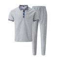 thumbnail image 2 of toraway Men's Suits Regular Fit 54 Ensemble Deux Pièces Automne Été Col Imprimé Manches Courtes Pantalon Décontracté Men's Set TTG, 2 of 4