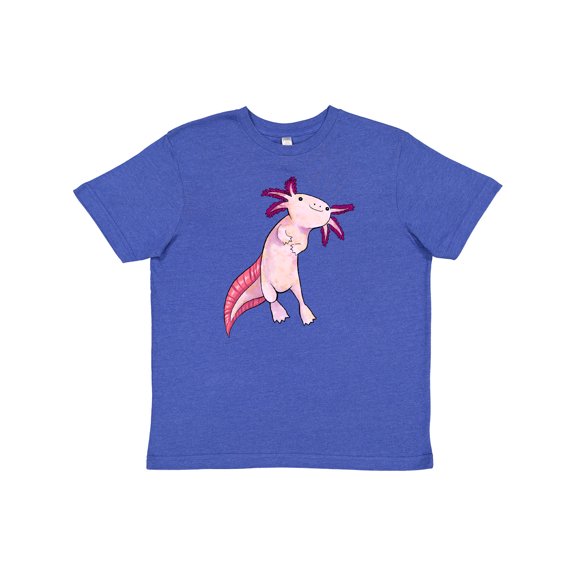 Inktastic Axolotl Says Hello Cute Salamander Youth T-Shirt