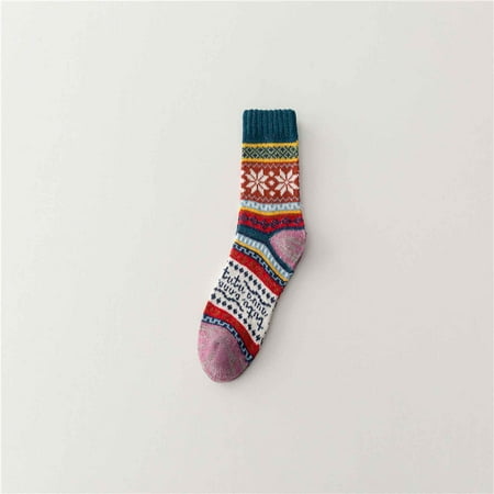 

CHGBMOK Christmas Stockings Women Fashion Print Loose Christmas Socks Thick Warm Stocking Comfortable