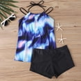 thumbnail image 4 of Aboser Plus Size Tankini Swimsuits Women High Waisted Tummy Control Bathing Suits with Boyshorts Two Piece Summer Swimsuit Modest Blouson Top Swimwear, 4 of 6