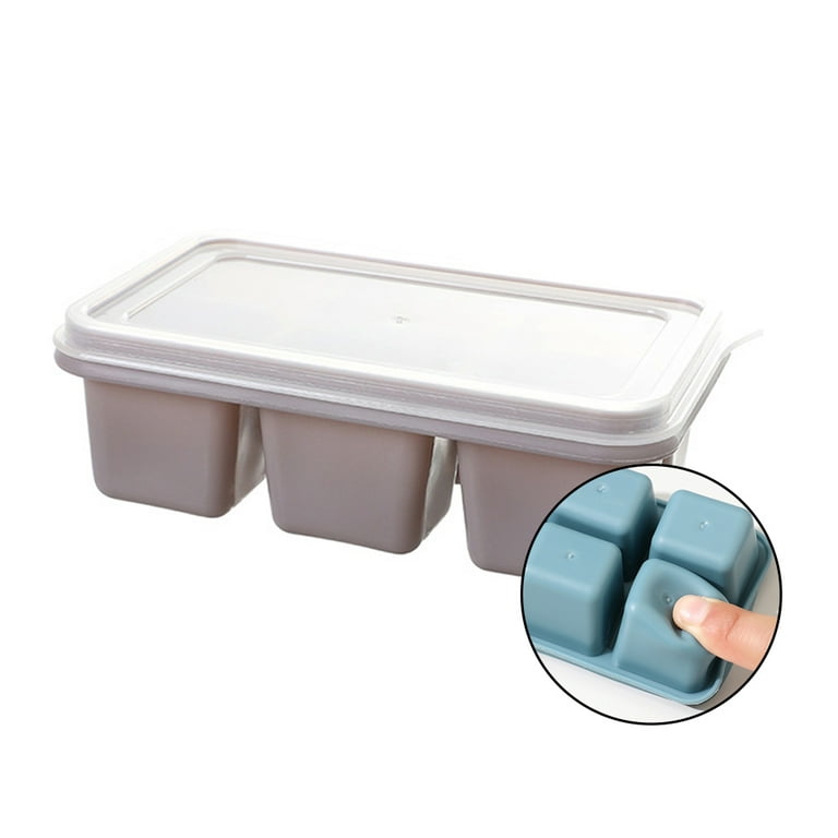 Silicone Ice Cube Tray with Lid and Storage Box, Small Ice Cube Trays for  Freezer, Easy-Release Ice Molds, Perfect for Cold Drinks; Ice Cube Trays