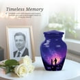 thumbnail image 6 of Daisy Little Cremation Urns For Adult Ashes Women - Couple Small Keepsake Urns For Human Ashes Adult Man - Purple Mini Urn For Mom & Dad - Blue Mini Urn For Male - 3 Inch, 6 of 7
