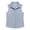 Blue, variant on Women Striped Collared Button Down Blouses Casual Summer and Daily Wear Sleeveless Tops Brown M
