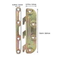 thumbnail image 2 of 4Pcs Bed Rail Fasteners Metal Bed Frame Rail Brackets Bed Rail Hinge Accessories, 2 of 5