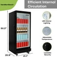 thumbnail image 5 of Hamilton Beach 6.0 Cu. ft. Commercial Beverage Refrigerator, Tempered Glass Door Merchandise Display Fridge, 5 of 11