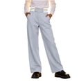thumbnail image 2 of Stamzod Uniform Pants for Girls Fashion Striped High Waisted Wide Leg Dress Pants Casual formal Straight Leg Trousers with Pockets 13-14Years, 2 of 10