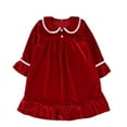 thumbnail image 1 of Navidad niños bebés niñas niño ropa de dormir terciopelo rojo manga larga con capucha chaquetas abrigos ropa de abrigo con bolsillo conjunto de pijamas para niños pequeños, 1 of 4