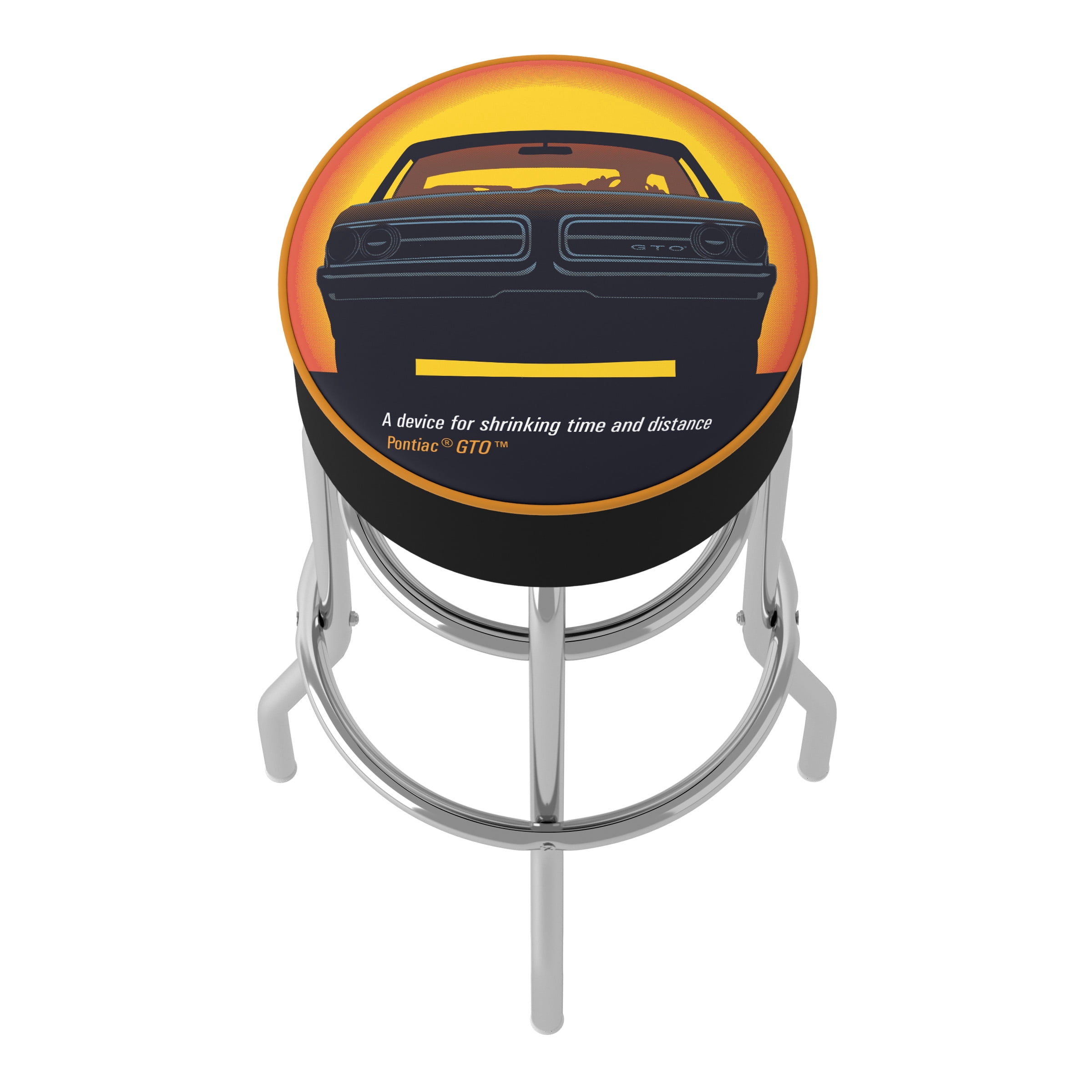 Trademark Gameroom Pontiac GTO - Time & Distance Bar Stool with Padded Seat